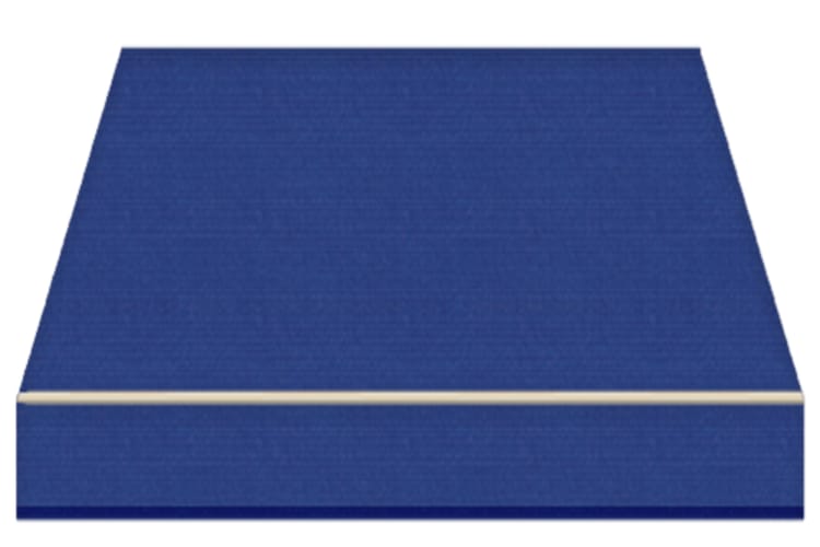 Tenda da Sole a Bracci Estensibili Tempotest Para', col. Blu 10, Largh. 3,6m x Sporgenza 1.60m con Mantovana Ondulata - Arganello Destro