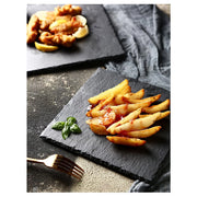 Trade Shop - Piatto In Pietra Ardesia 35x35 Cm Portata Per Cibi Caldi Freddi Aperitivi Finger -