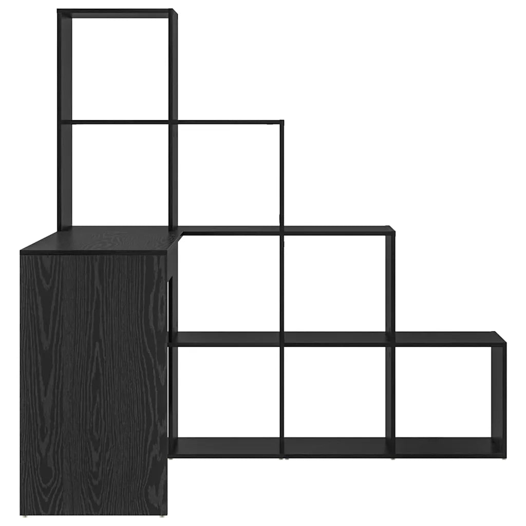 vidaXL Scrivania ad angolo Rovere nero 101,5 x 149,5 x 149,5 cm
