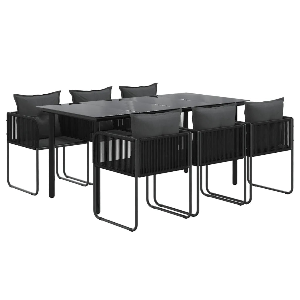 Set da Pranzo da Giardino 7 pz Nero  cod mxl 42804