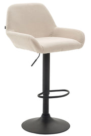 Sgabello Braga in tessuto crema,nero
