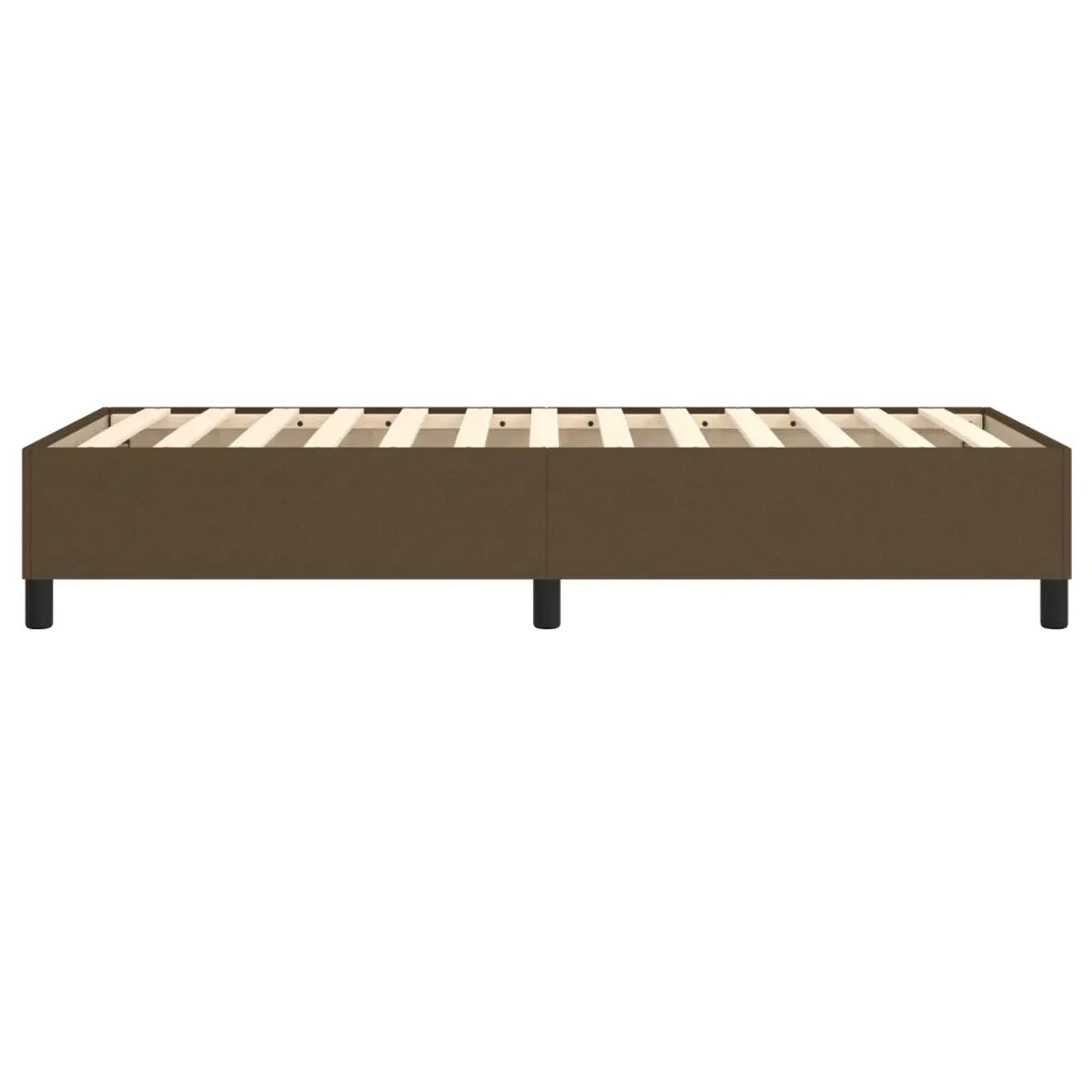 Struttura Letto a Rete a Molle-Giroletto Marrone Scuro 90x190 cm Tessuto 785898