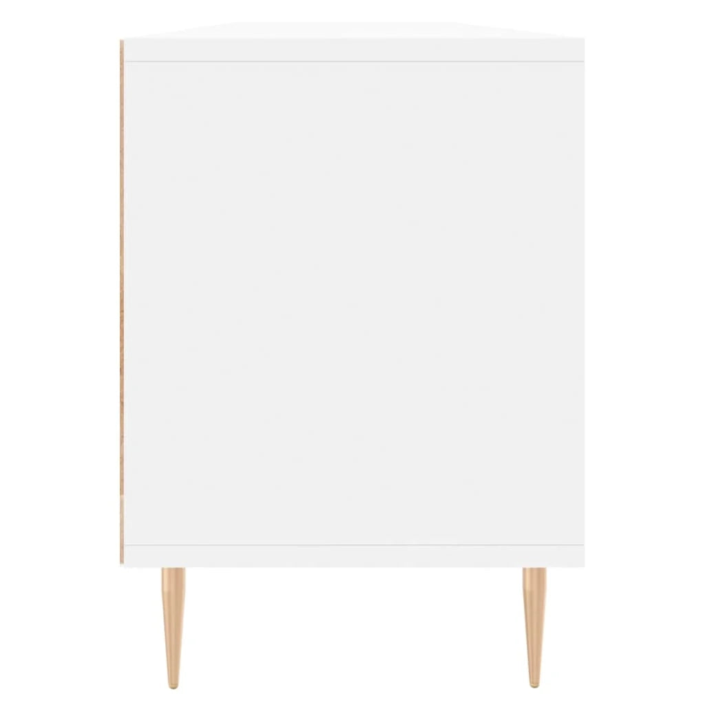 Mobile TV multimediale mensola TV credenza TV per sala da pranzo soggiorno camera da letto 150 x 30 x 44,5 cm legno ingegnerizzato bianco 02_0025970