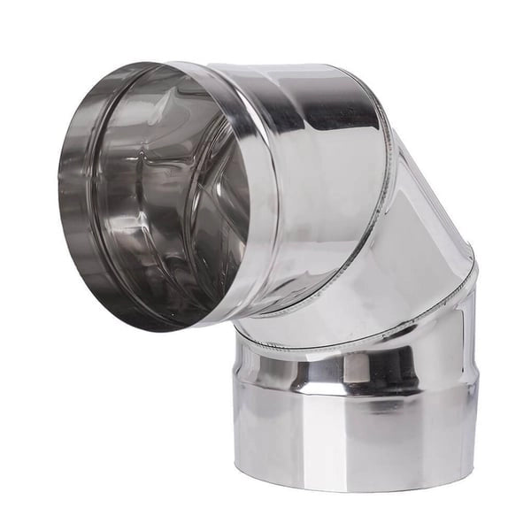 GOMITO A 90  ° PER CANNE FUMARIE  EE ? 80 mm