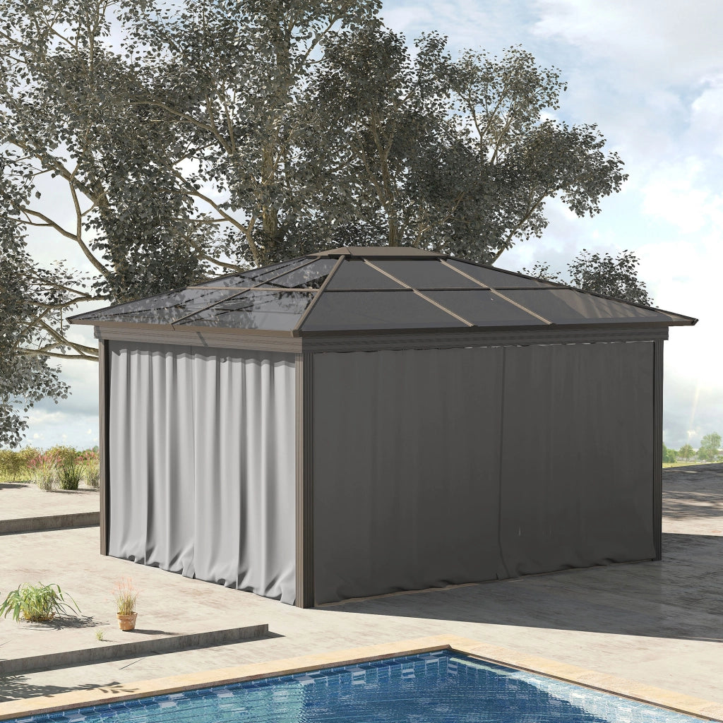 Tenda sostitutiva per gazebo ¨C zephmum ¨C grigio chiaro 302x205 cm 4 pezzi