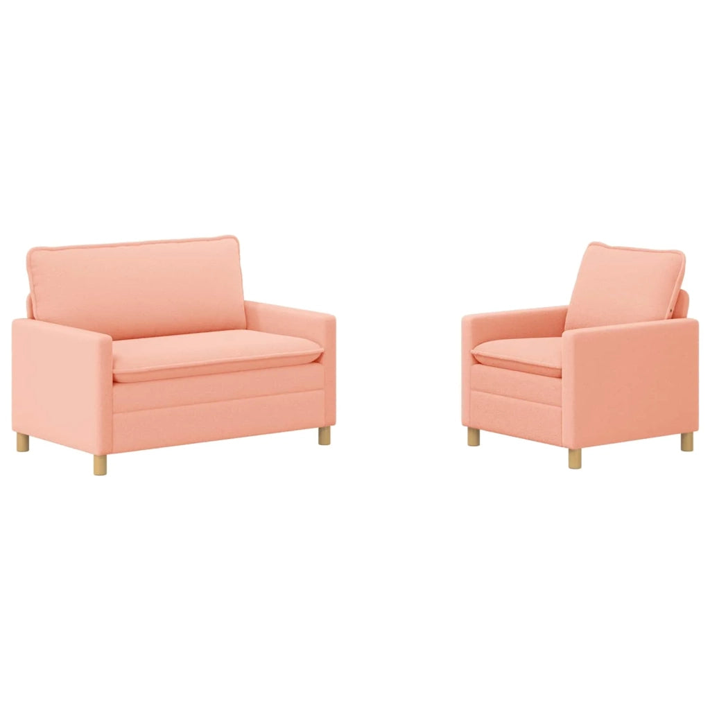 Set di divani 2 pz Rosa Tessuto 3417037