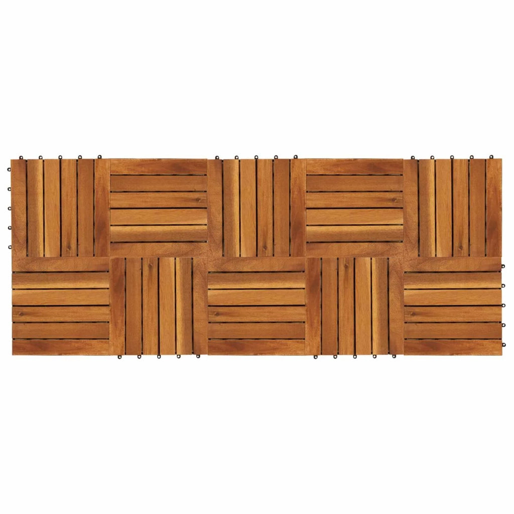 Piastrella per Decking 10 pcs Marrone 30 x 30 cm