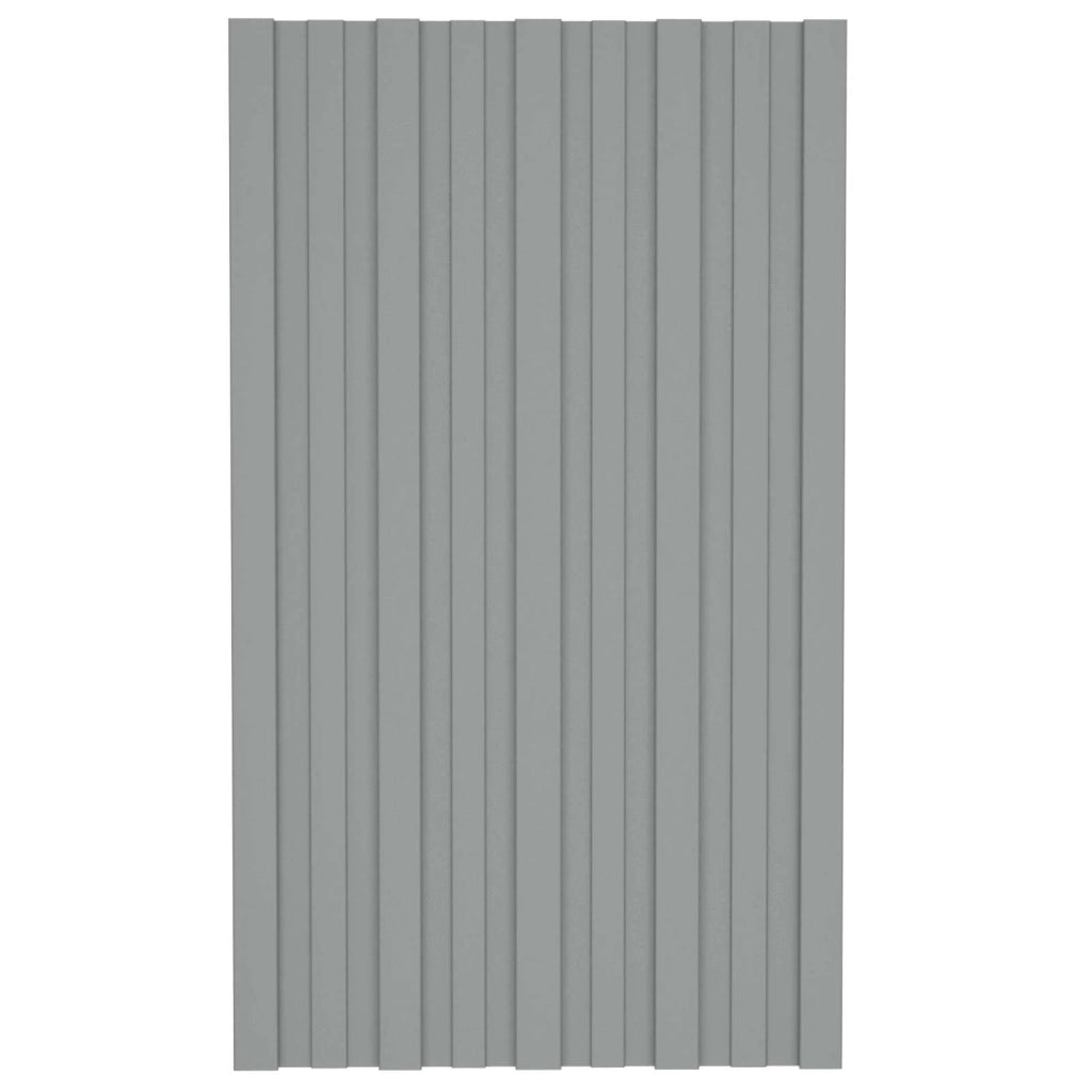 Pannello per tetto 12 pcs Grigio 80 x 45 cm Acciaio zincato 42047111