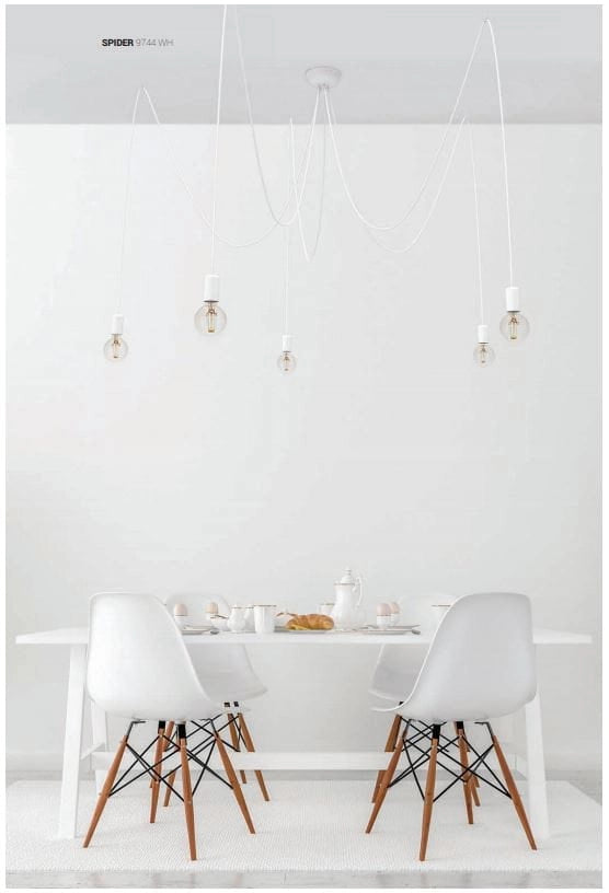 Lampadario a sospensione Nowodvorski Spider bianco 5xE27 9744