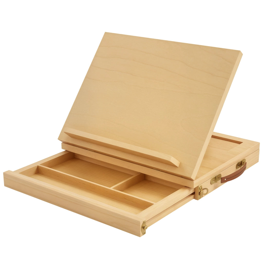 Cavalletto da tavolo in legno con cassetto ¨C zephmum ¨C naturale 24.5 cm