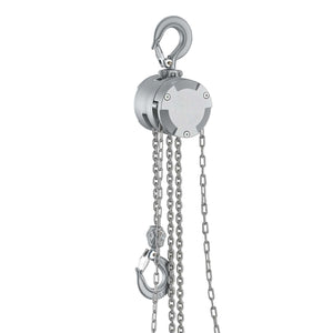 Paranco a catena manuale VX-0.25 in alluminio, capacità di carico 250 kg, altezza di sollevamento 3 m, catena di carico G100, leggero e compatto, per impieghi gravosi