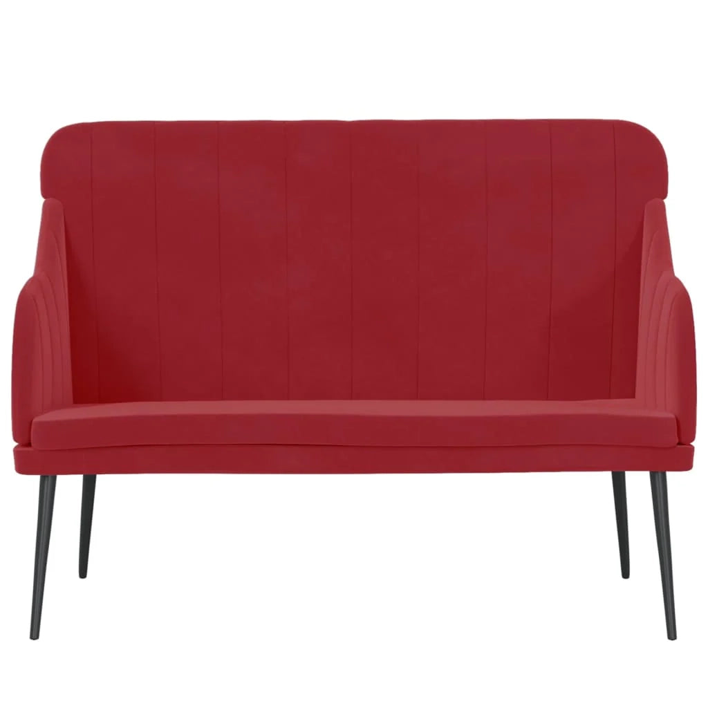 Panca/panca rosso bordeaux x 110 x 76 x 80 cm velluto 02_0010579