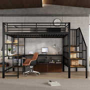 Letto a castello - Xylo - 120x200 cm nero con scrivania