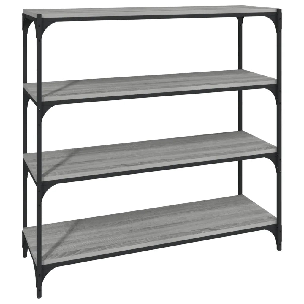Libreria grigio sonoma 100x33x100cm Legno Multistrato e Acciaio 819360