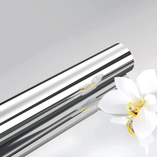 Folie di specchio flexibile in ottone, decorativa, per lavoro, frigoriferi e finestre, da applicare con adesivo, 40 cm x 7 m