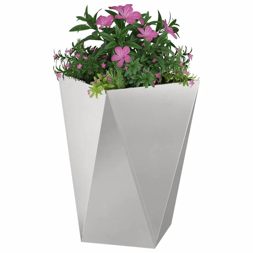 Fioriera 2 pcs Argento 50 x 50 x 75 cm Acciaio inossidabile 883803