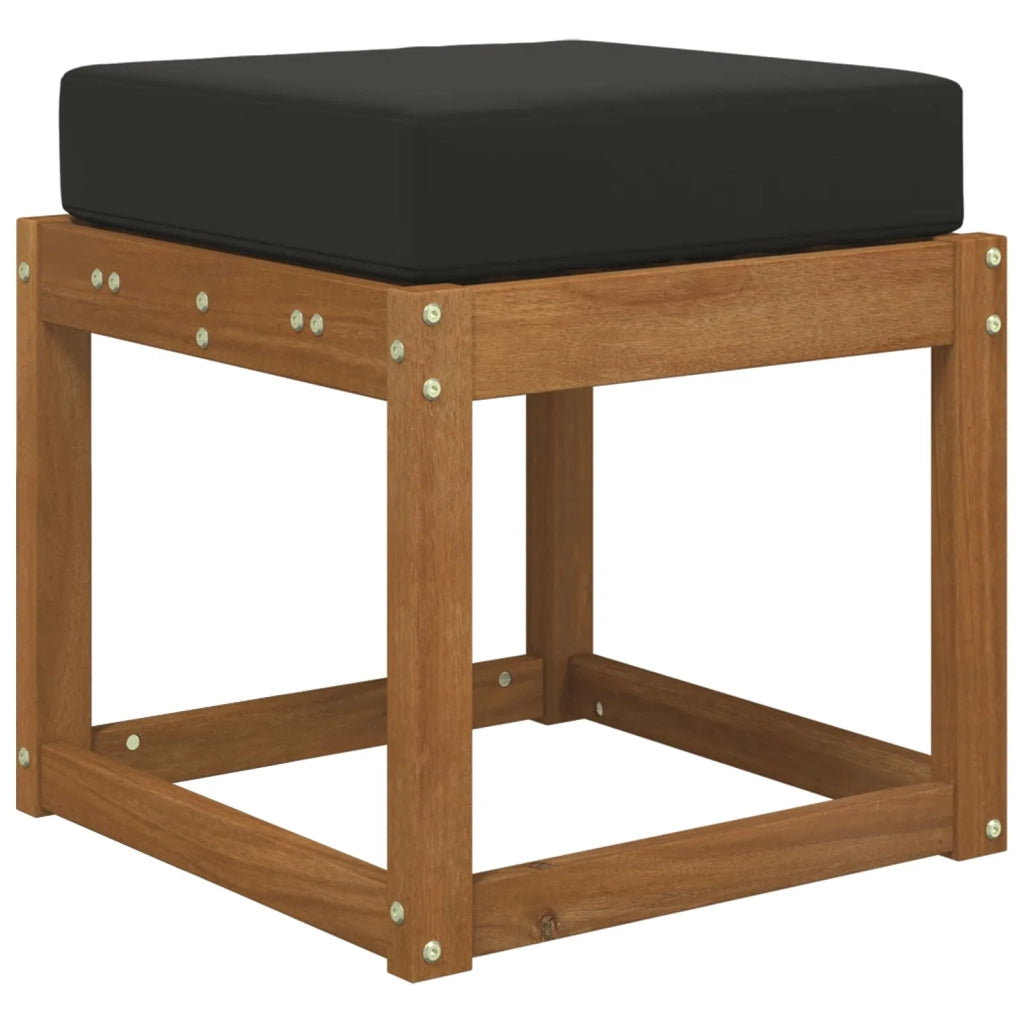 Cuscino da Sedia Esterno Nero 40 x 40 x 8 cm 100% Poliestere 900938