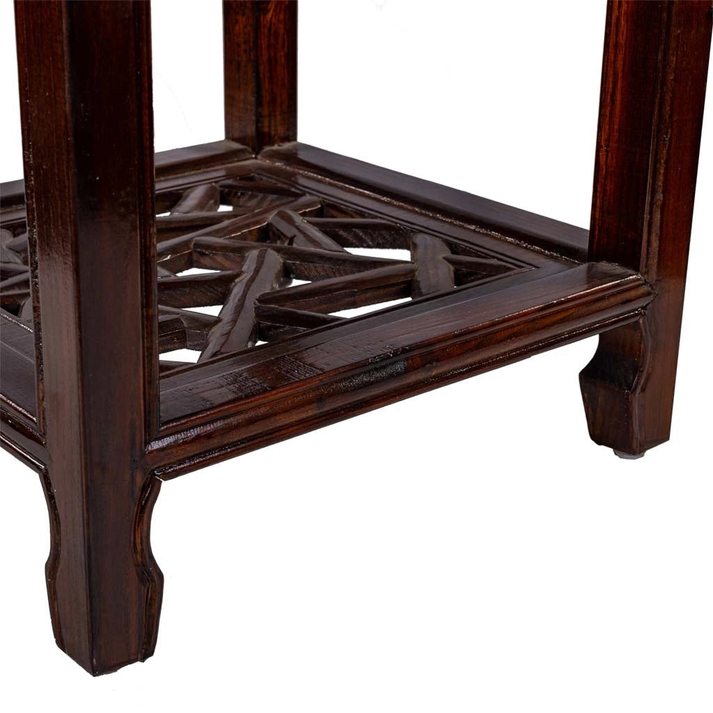 Set tavolo e 2 sedie in legno color caffè 40x40x75/55x45x95
