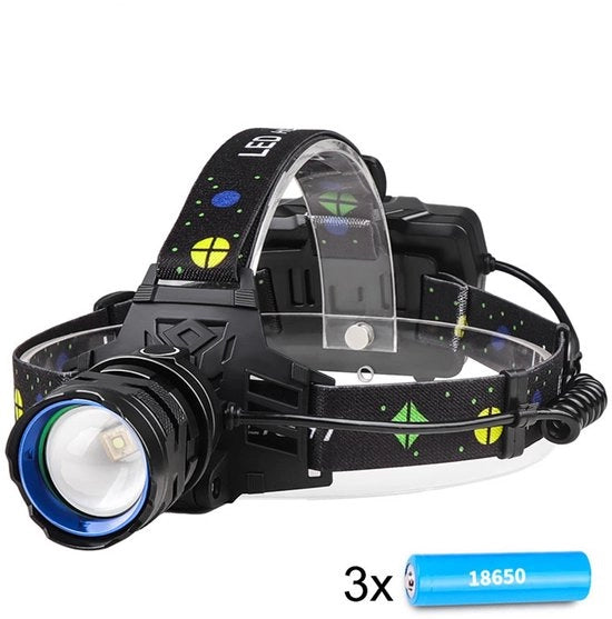 Lampada LED per immersione, con zoom a lunga distanza, lampada da testa, caricabile via USB, per pesca notturna all'aperto, lampada da testa acquatica per avventura, modello base (senza funzione di sensore), specifica 2
