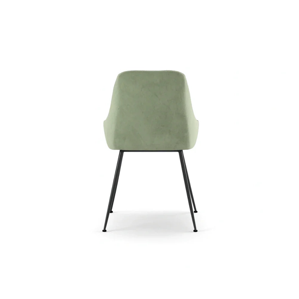 Andromeda,  Sedia in microfibra Verde acqua (48.5cm X 49.5cm H. 80cm) | Duzzle