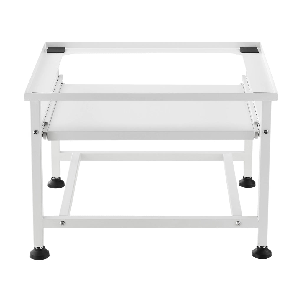 Base Supporto per Lavatrice con Ripiano Estraibile 63 x 54 x 41 cm Carico max. 150 kg - Bianco [en.casa]