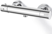 Termostato di installazione per doccia - Valvola doccia - Termostato doccia in ottone con arresto di emergenza - Acciaio inox 150 mm