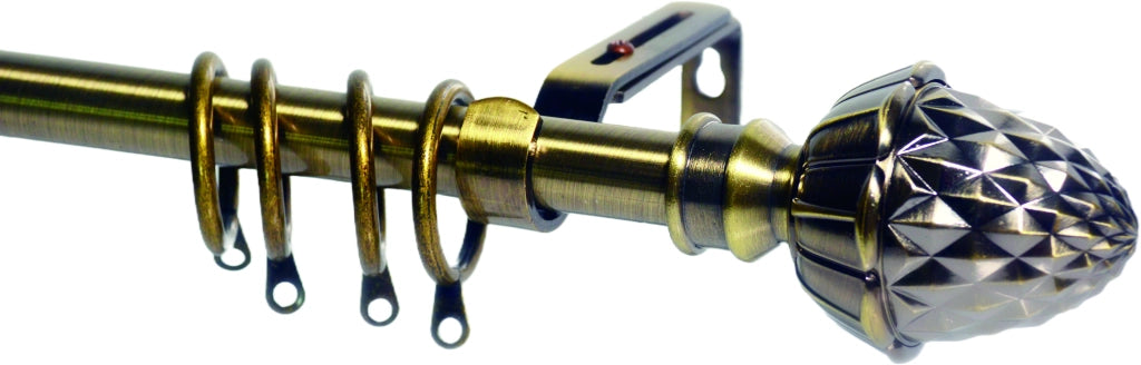 Utilia BASTONE PER TENDE PIGNA Estensibile cm. 120÷215 col. Oro antico
