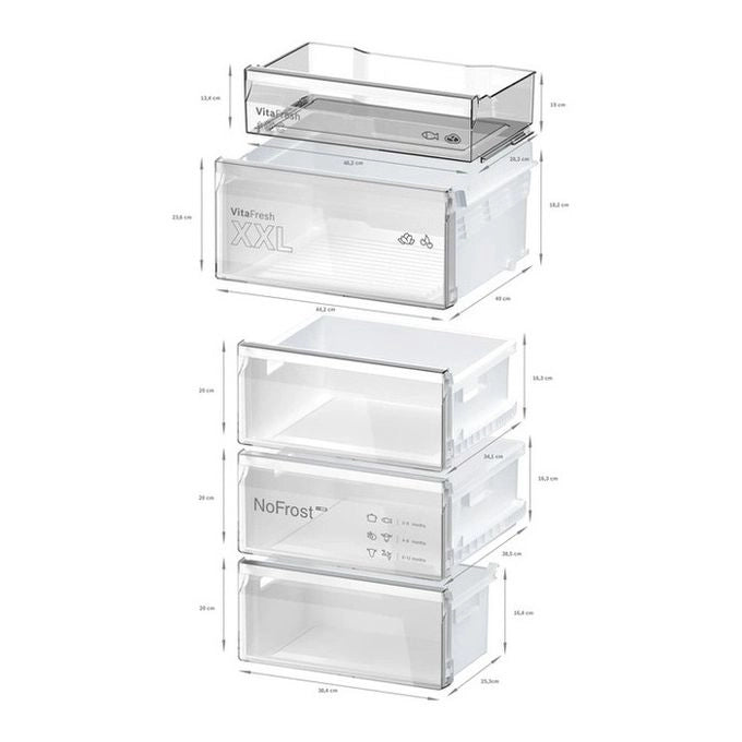 Bosch Serie 4 KGN392XCF frigorifero con congelatore Libera installazione 363 L C Nero