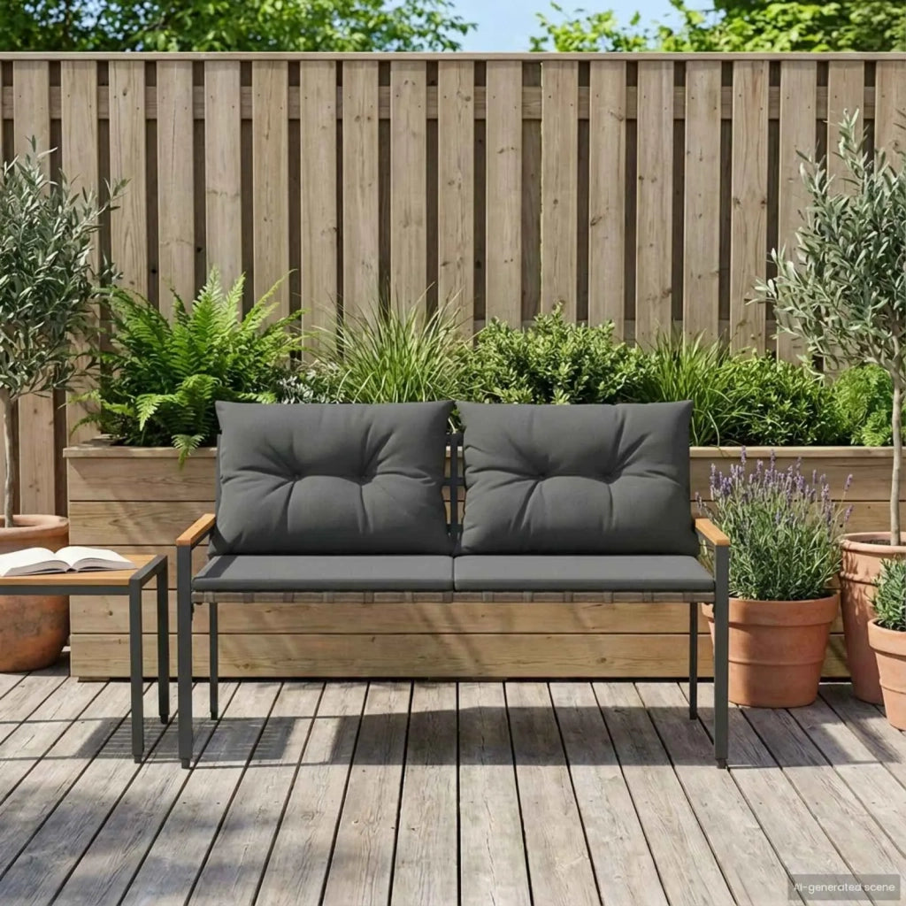 Panchina da esterno 2 -Seater 116 x 67,5 x 72 cm polyrattan 42025366
