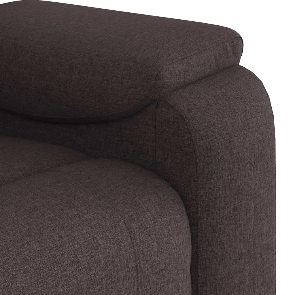 Poltrona Reclinabile Marrone Scuro in Tessuto 4015685