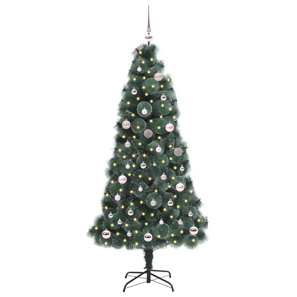 Albero di Natale | Decorazioni natalizie artificiale pre-lit con set di palline 150 cm