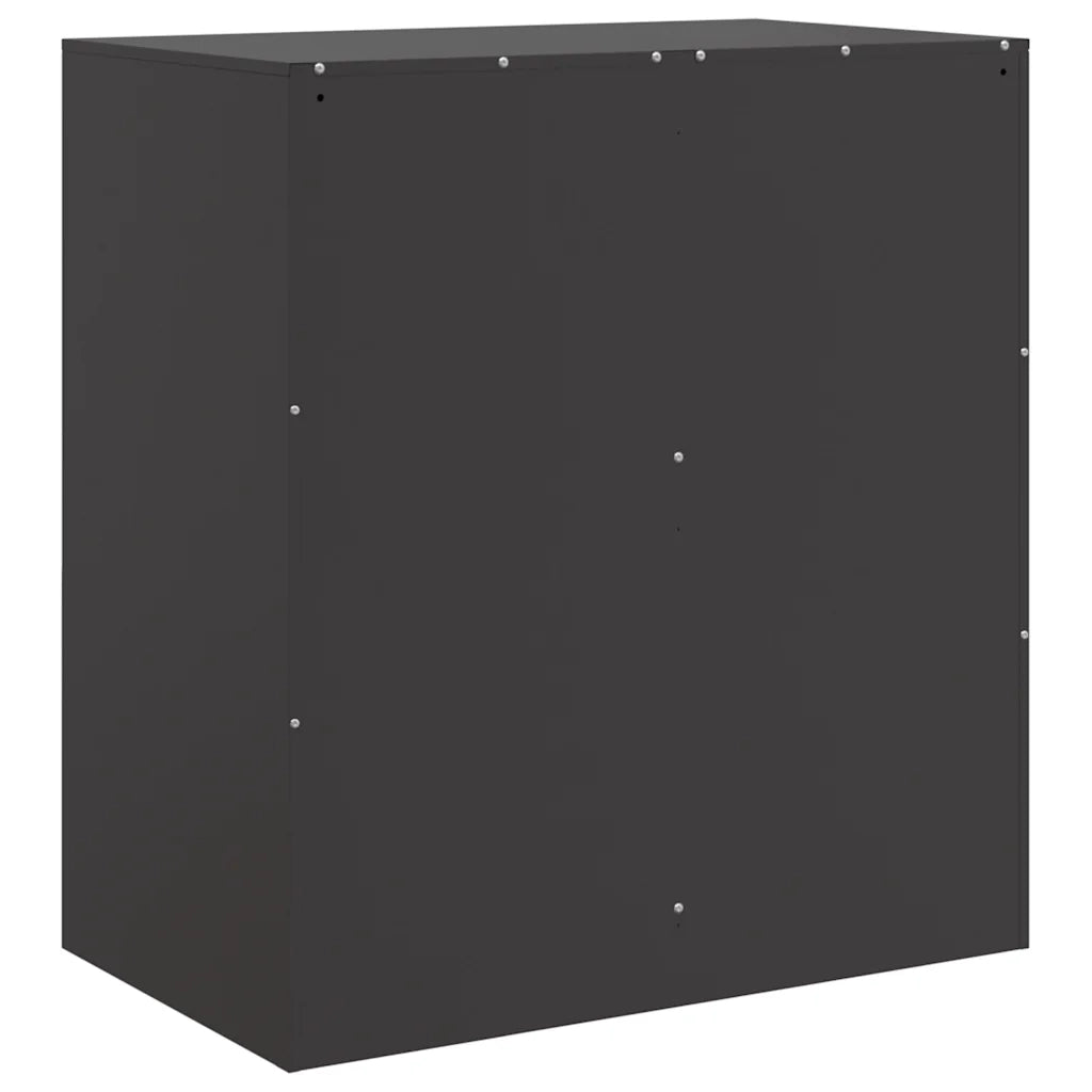 Credenza | Madia | Buffet da pranzo | Armadio da pranzo Nera 67x39x73 cm in Acciaio