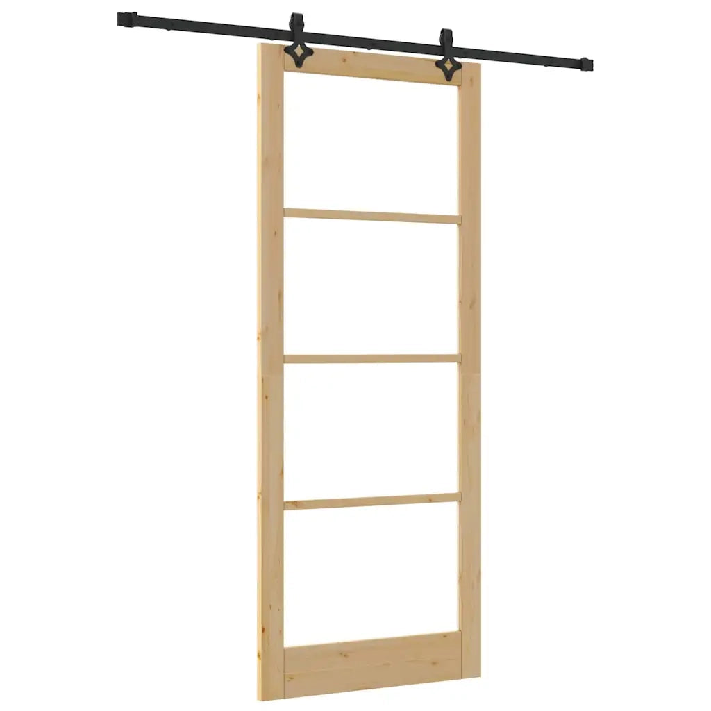 Porta Scorrevole ORKDAL Marrone 93 x 232 cm Legno e Metallo 3332207