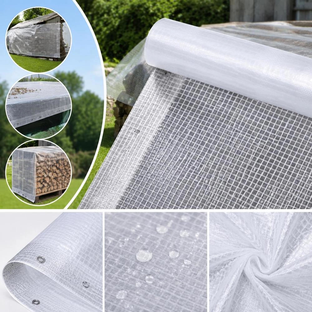 Leno Tarpaulin, White, 1.5 X 20 M, 260 G/square Meter