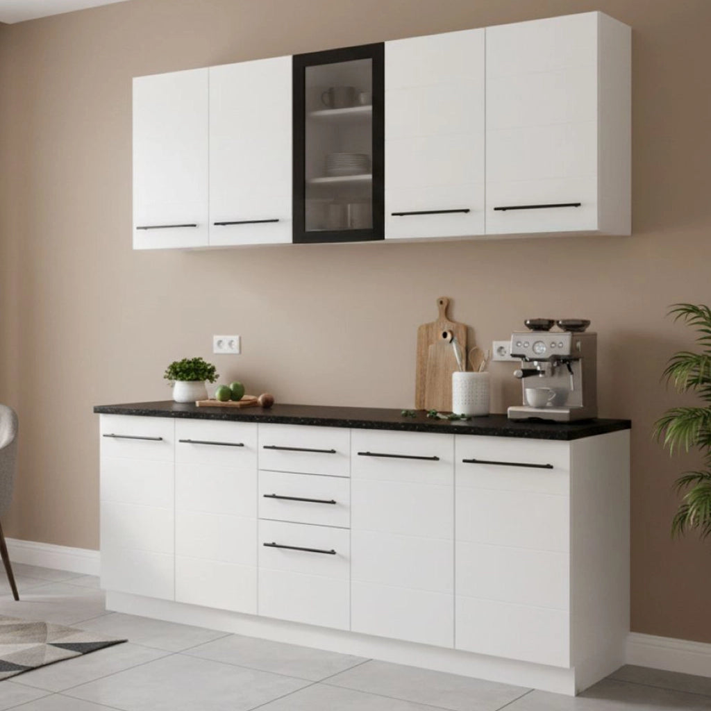 Cucinino Monale, Cucina 2 Cassetti, Elettrodomestici non inclusi, Bianco