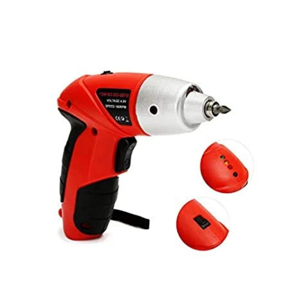 Trade Shop - Avvitatore Cacciavite Elettrico A Batteria Trapano Con 38 Punte E Torcia Led -