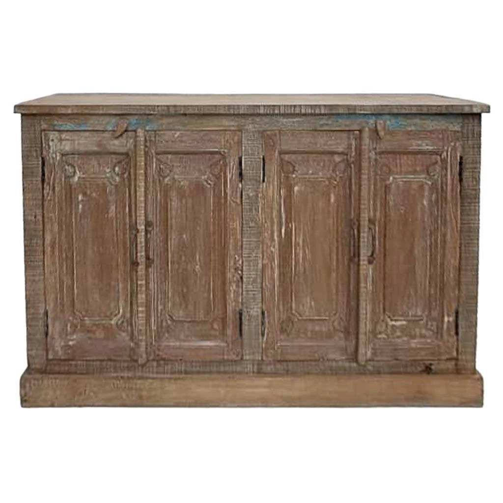 Credenziale in legno artigianale 121x37x78h cm