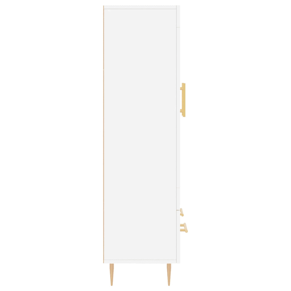 Credenza Bianca 69,5x31x115 cm in Legno Multistrato