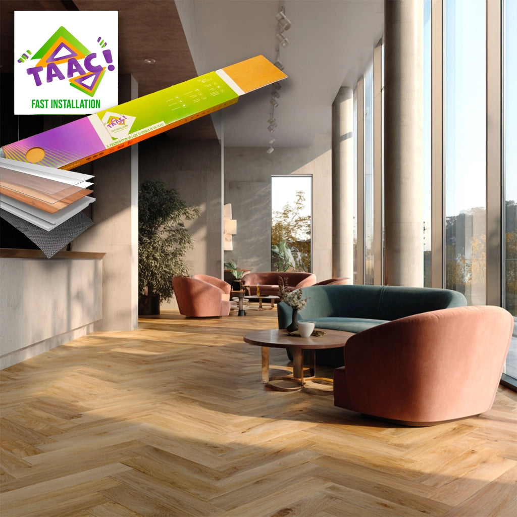 TAAC! La Spina Italiana SPC in Polvere di Pietra ULTRAREAL Fast-click 6,5mm (sp.5+1,5)  750x150mm AZHA (prezzo al m²)