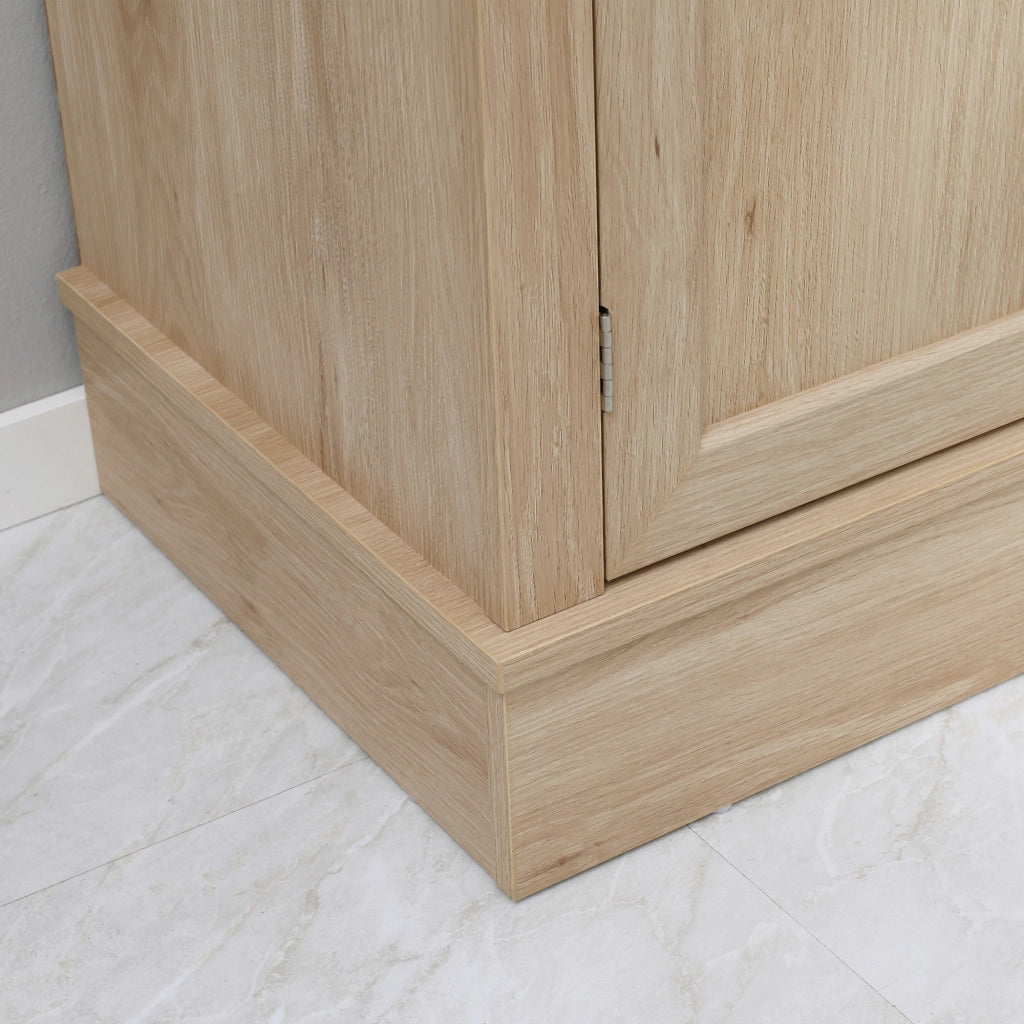 Armadio da Cucina con 4 Porte e Cassetto ¨C Zephmum ¨C 74x39,5x183 cm Roble