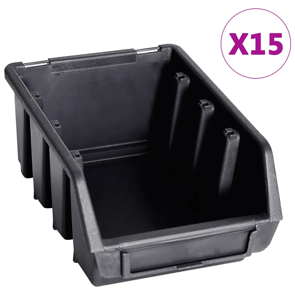 Kit Contenitori 29 pz con Pannelli a Parete Rosso e Nero CFW2234250