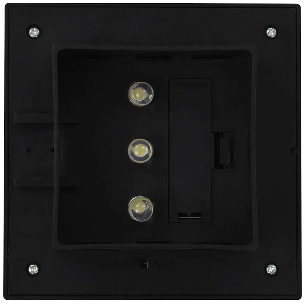 Lampade Solari da Esterno 12 pz LED Quadrate 12 cm Nere CFW3254018