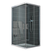 Box Doccia Rettangolare 75x90 H185 Trasparente 6mm mod. Alabama