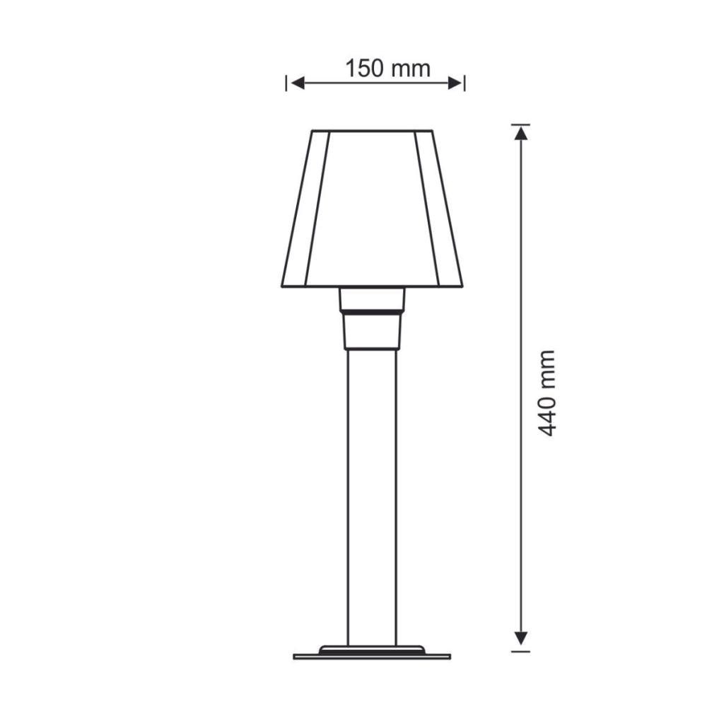 Lampada da esterno a paletto Polux GIZA 44cm E27 IP44
