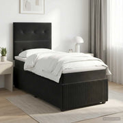 Letto box spring con materasso Nero 90 x 200 cm Velluto 3454531
