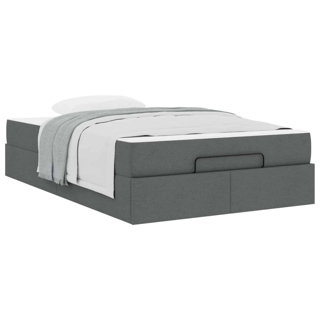 Struttura letto con materasso 2 pcs Grigio Sfumato Tessuto