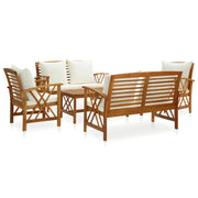 Set di mobili da giardino mobili da esterno 5 pezzi con cuscini legno massello di acacia 02_0016313