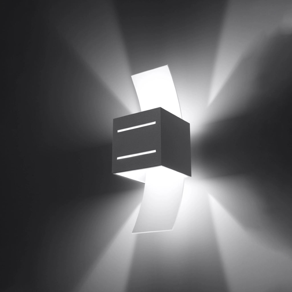 Applique Padova grigia vetro/alluminio G9 1 luce Pure Lume