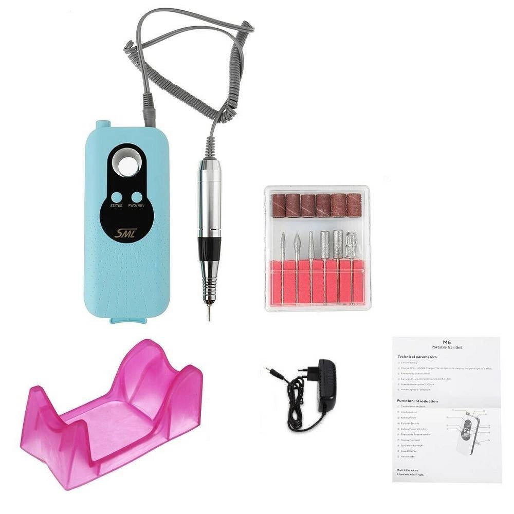 Trade Shop - Fresa Elettrica Portatile Per Manicure E Pedicure Trapano Unghie Nail Art -