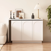 Scrivania girevole 110x40x75 cm multifunzione in MDF bianco